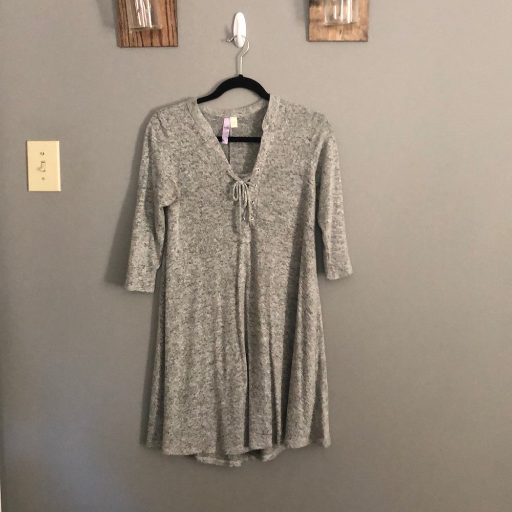 Tie up sweater dress